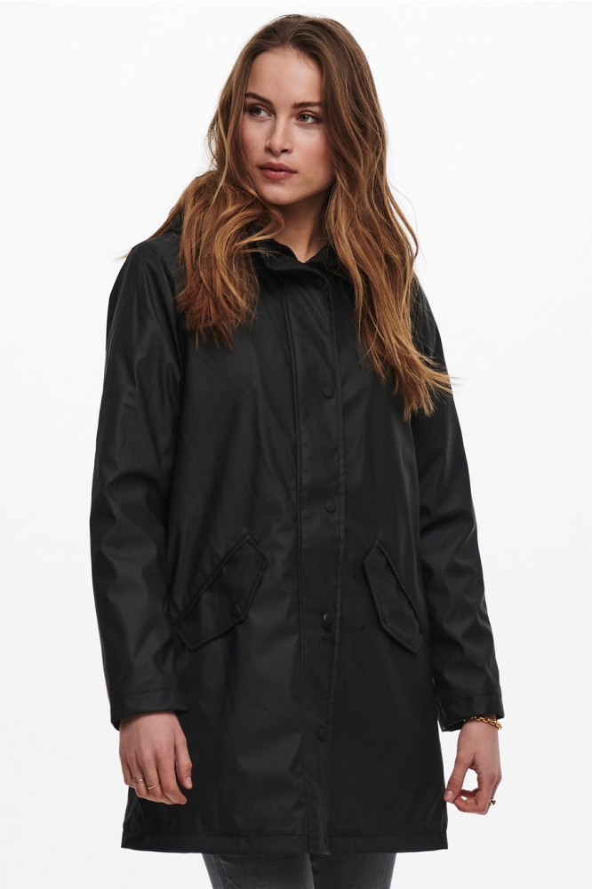 ONLSALLY RAINCOAT CC OTW 15206116 Black/BLACK TEDD